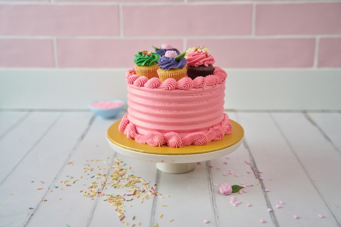 パーティケーキピンク(4号)